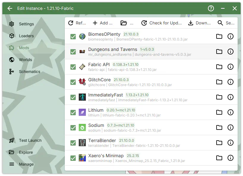 我目前游玩的模组